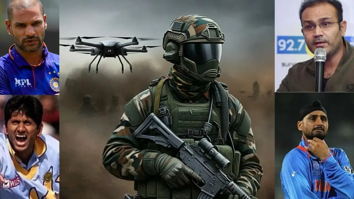 Virender sehwag shikhar Dhawan Harbhajan singh amongs cricket stars supports Indian army