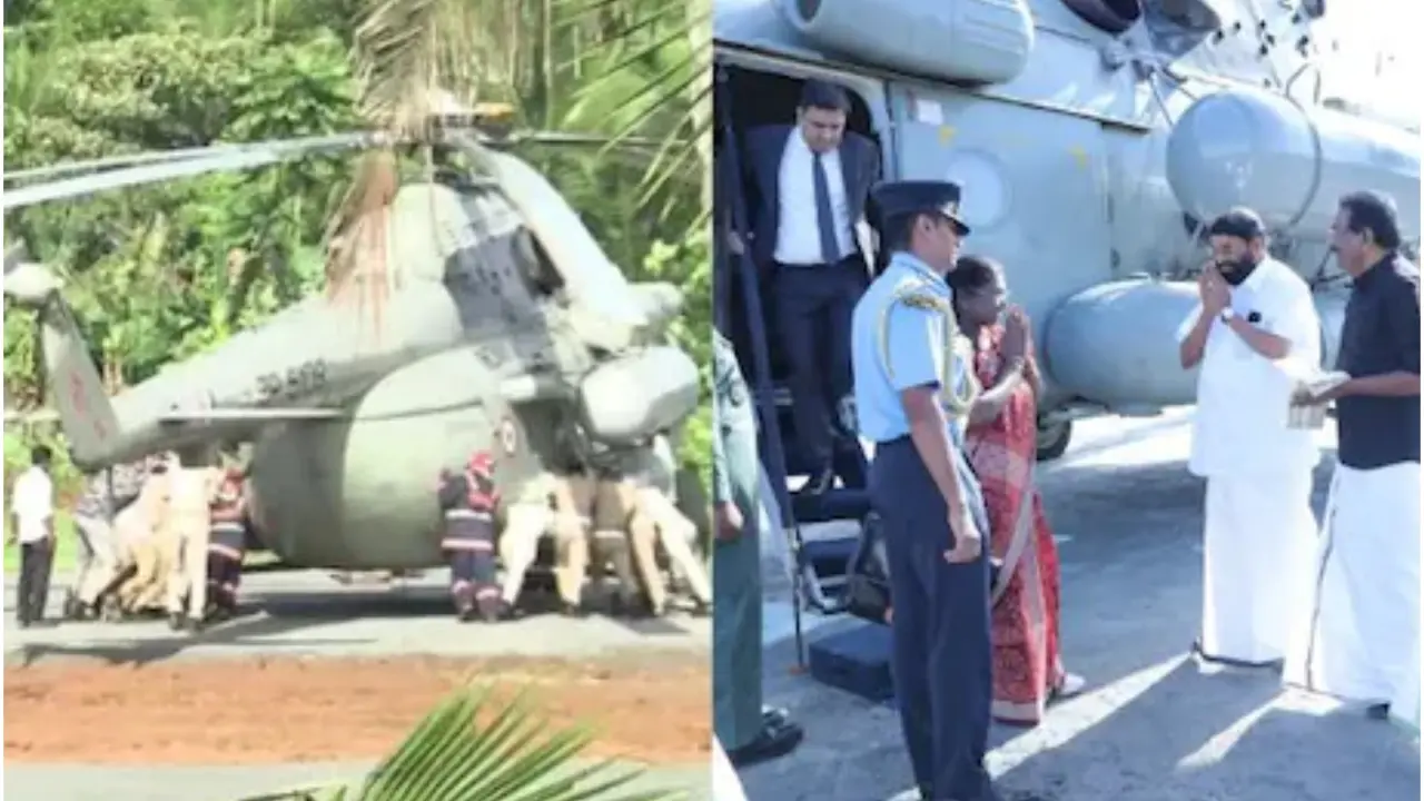 Video: President Murmu Safely Evacuated After Helipad Sinks in Kerala