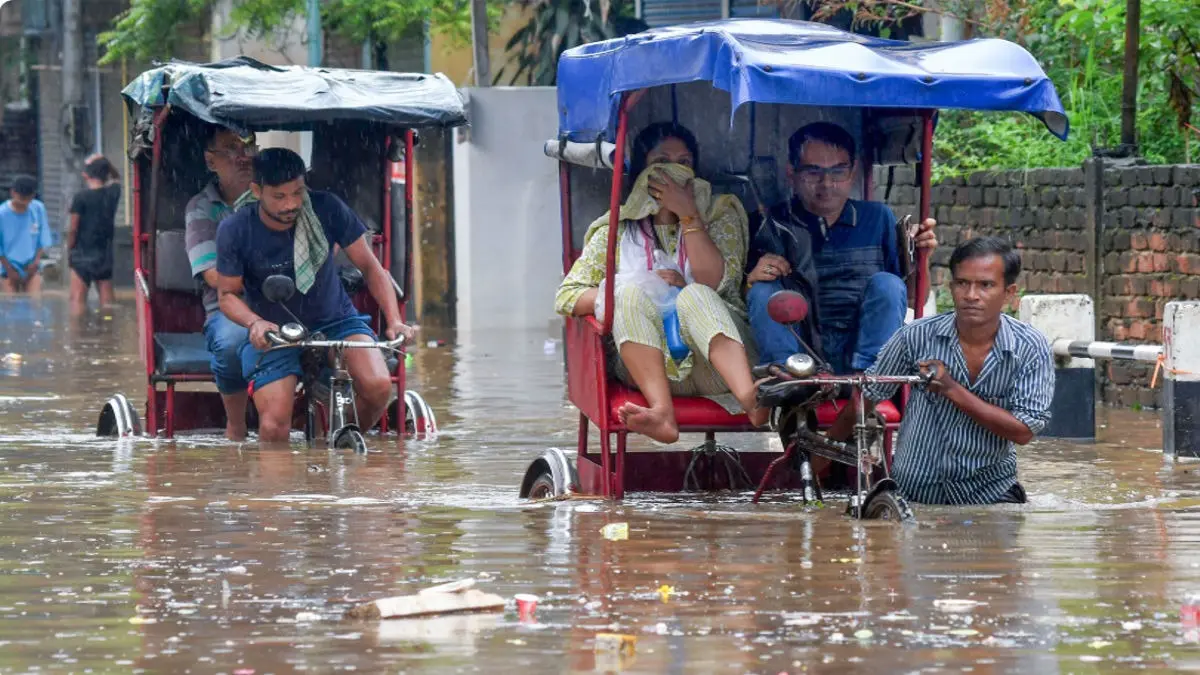 Heavy Rains Raise Landslide Risk in Assam, ASDMA Issues Advisory Visuals of heavy rainfall in Assam