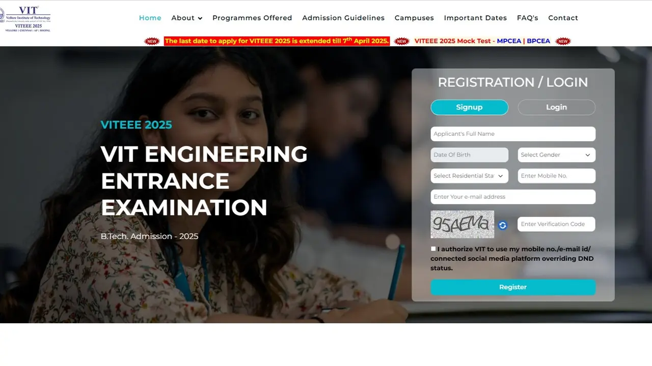 VITEEE 2025 Registration