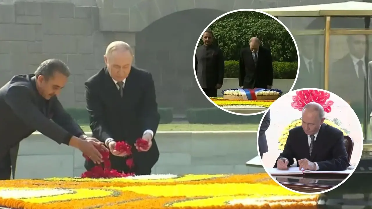 Vladimir Putin at Rajghat