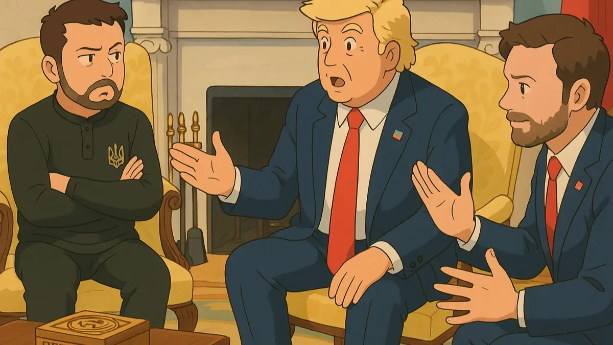 Nostalgia Meets Technology: Why the Internet Can’t Get Enough of Ghibli-Style AI Art Volodymyr Zelenskyy, Donald Trump and JD Vance's notorious Oval Office meeting, reimagined as Ghibli style animation