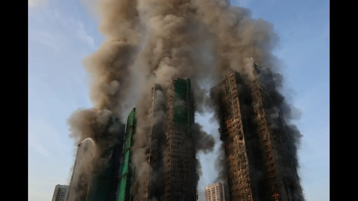 Thirty Six People Killed In Fire Engulfing Hong Kong High-Rise Residential Buildings Wang Fuk Court housing estate, in Tai Po, Hong Kong