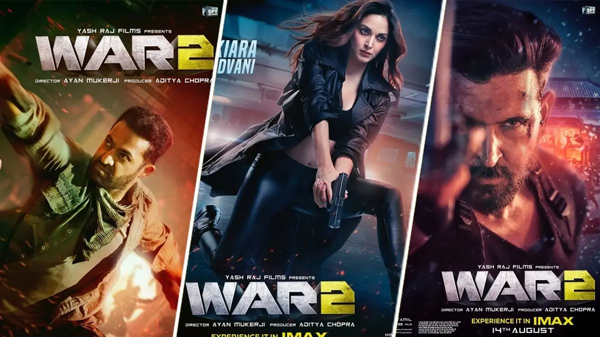 50 Days To War 2: Hrithik Roshan, Jr NTR And Kiara Advani Begin The Countdown With New Posters War 2 new posters