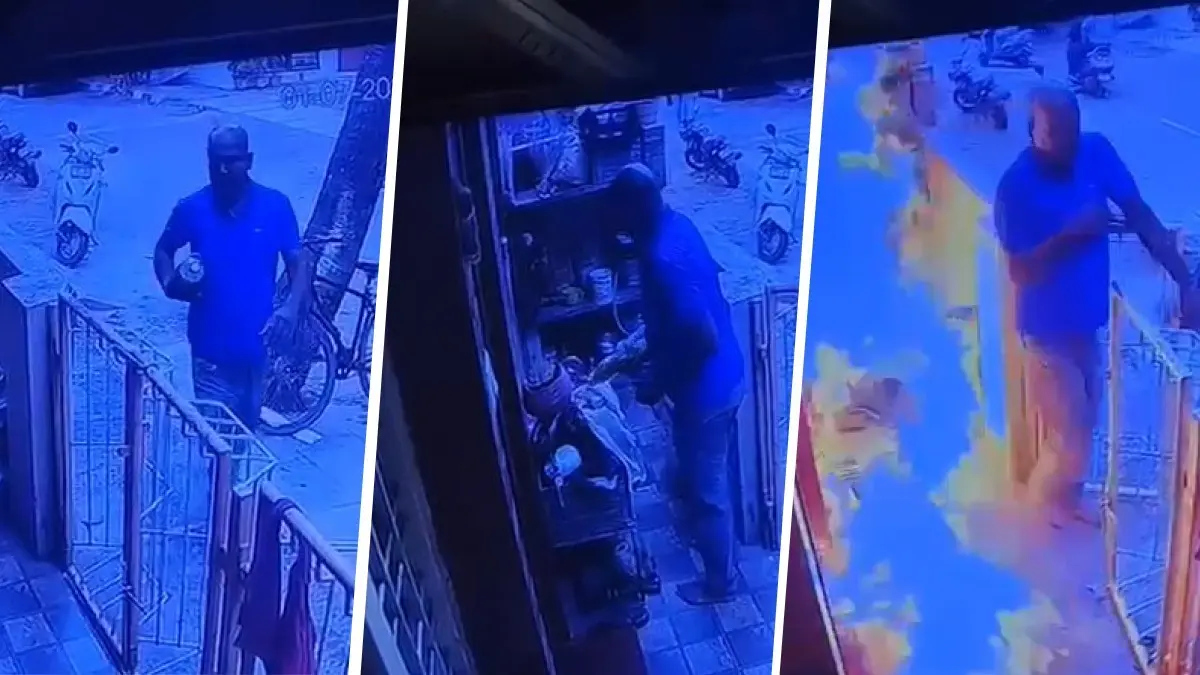 WATCH: Bengaluru Man Tries to Set Relatives’ House on Fire Over Unpaid Rs 5 Lakh Wedding Loan, Caught on CCTV WATCH: Bengaluru Man Tries to Set Relatives’ House on Fire Over Unpaid Rs 5 Lakh Wedding Loan, Caught on CCTV