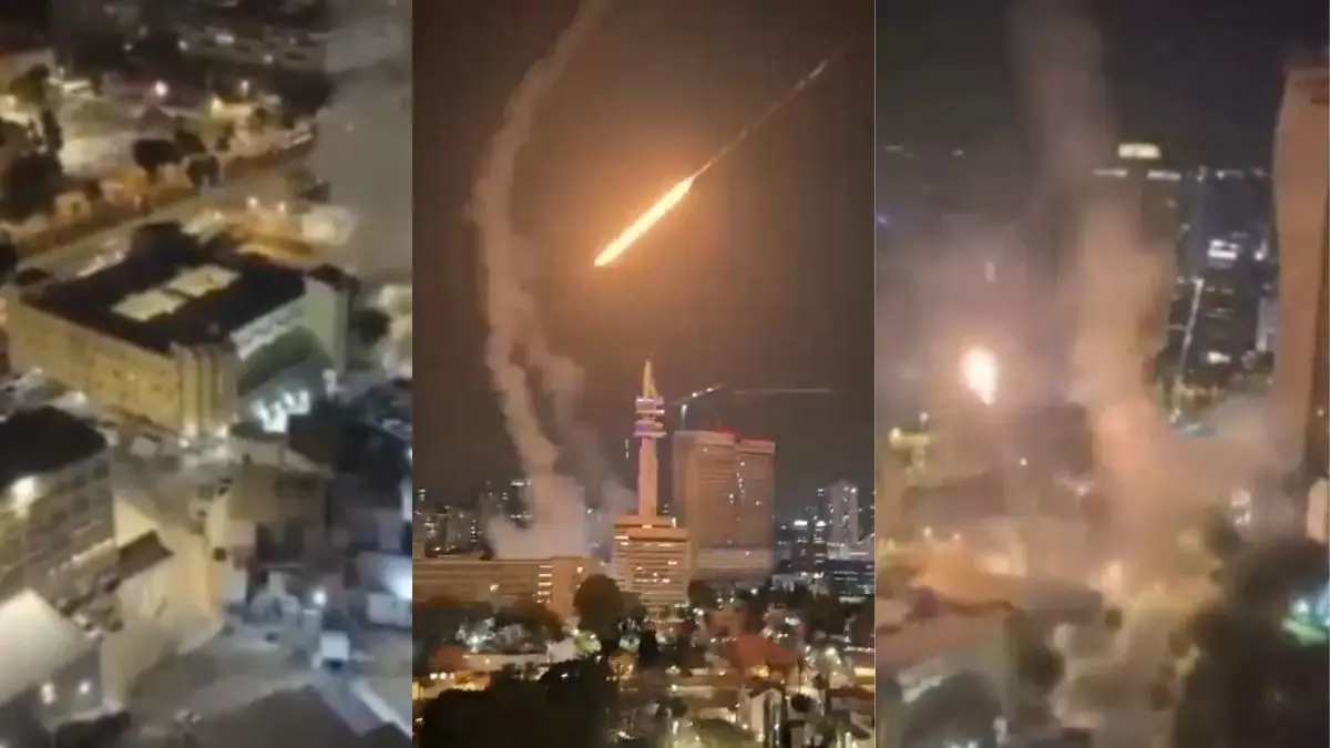 Watch: Iranian Missile Breaks Through Iron Dome, Strikes Israel's Defence HQ in 50 Seconds Video Watch: Iranian Missile Breaks Through Iron Dome, Strikes Near Tel Aviv Defence HQ in 50 Seconds Video