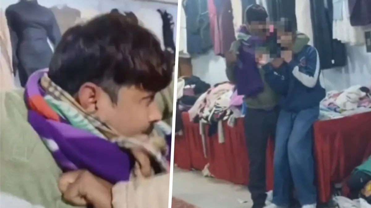 WATCH: Masked Man Holds Minor at Knifepoint Inside Shop, Demands Rs 1 Lakh And Bike