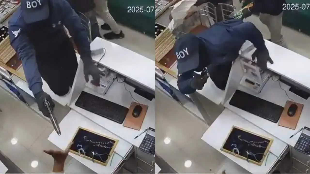 Watch: Three Men Rob Bengaluru Jewellery Shop at Gunpoint, Escape Caught on Camera