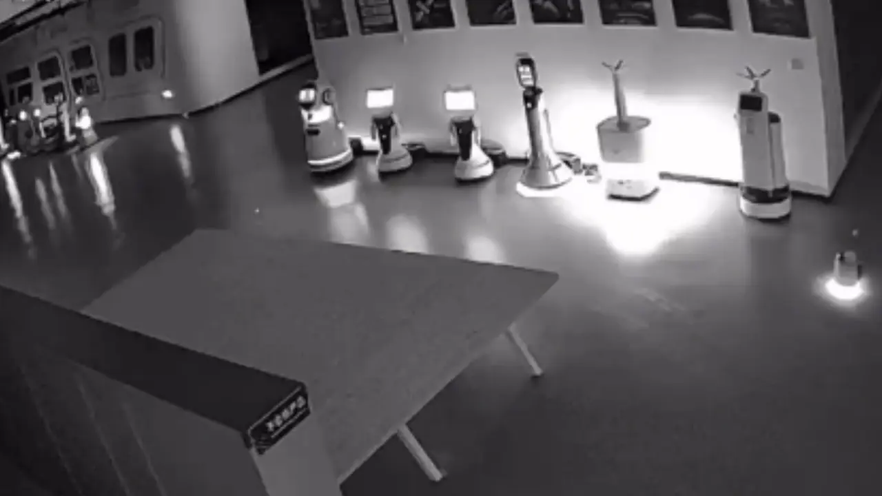 Watch: Tiny robot ‘kidnaps’ 12 big Chinese bots, Convinces Them To Quit Work