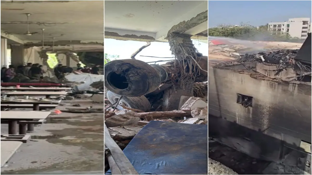 Watch visuals from BJ Medical College after Air India crash in Ahmedabad.