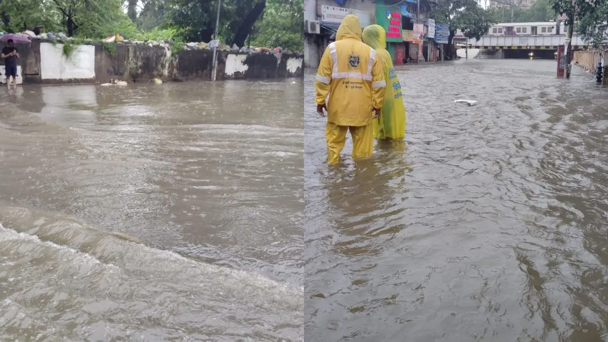 Heavy Rainfall and Severe Waterlogging Throw Mumbai Off Track: Key Roads Diverted, Check Alternate Routes Here Waterlogging in multiple areas of Mumbai, resulting in traffic diversions.