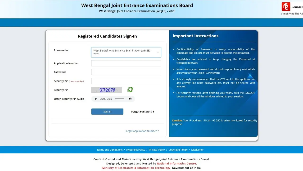 WBJEE Answer Key 2025 Released