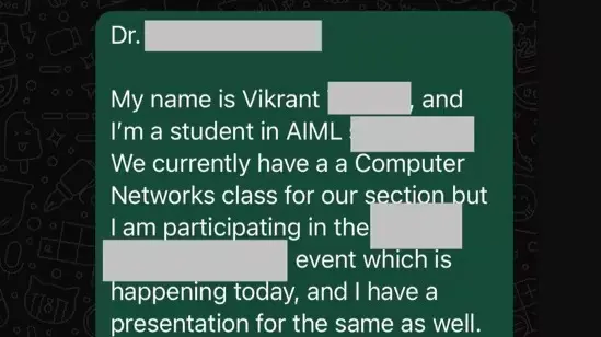 ‘Language Is Idiotic’: Teacher's Furious Response to Student's Attendance Message Goes Viral Whatsapp Message