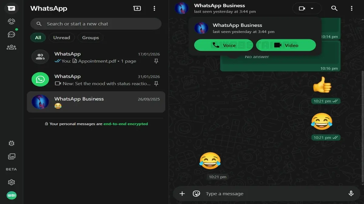 WhatsApp Web Set to Get Voice and Video Calling: Beta Tests Expand, 16-Participant Limit Likely WhatsApp Web Set to Get Voice and Video Calling: Beta Tests Expand, 16-Participant Limit Likely