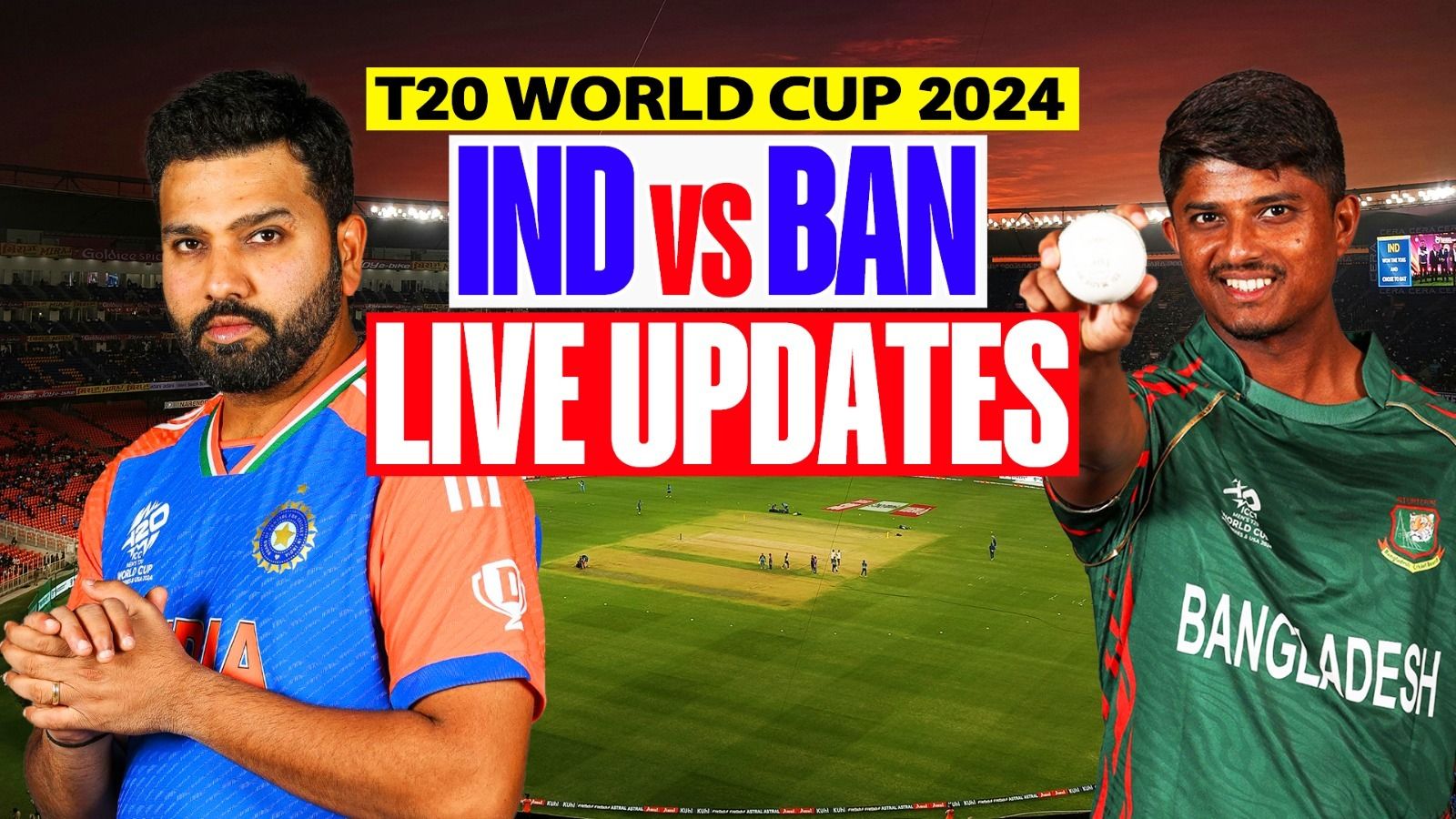 India vs Bangladesh, T20 World Cup 2024 Highlights India win by 50