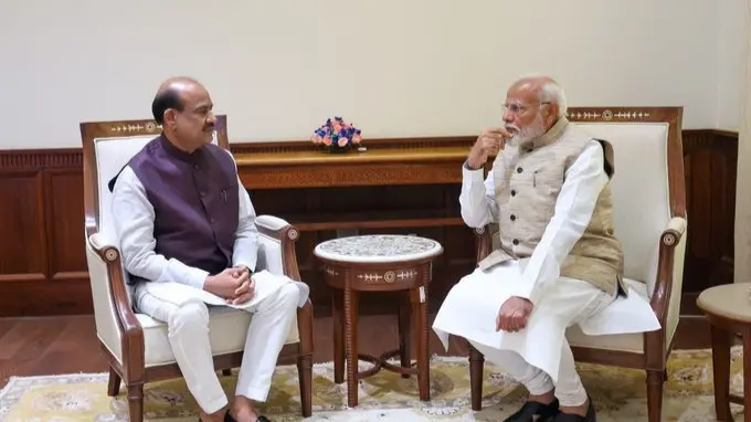 NDA's Lok Sabha Speaker Nominee Om Birla Meets PM Modi Ahead of Elections
