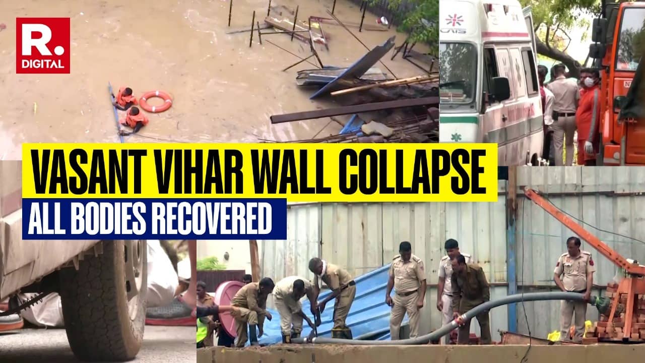 Delhi Rain Havoc: Under-Construction Wall Collapse Claims 3 Lives, All Bodies Recovered