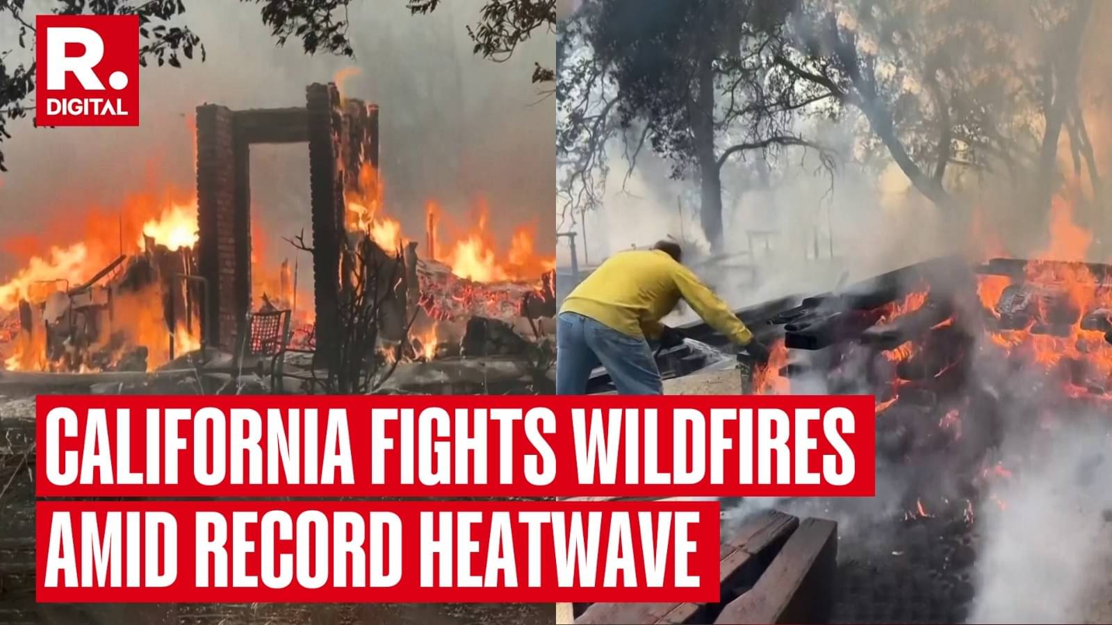 California Battles Series Of Wildfires Amid Record-Breaking Heatwave; Thousands Remain Displaced