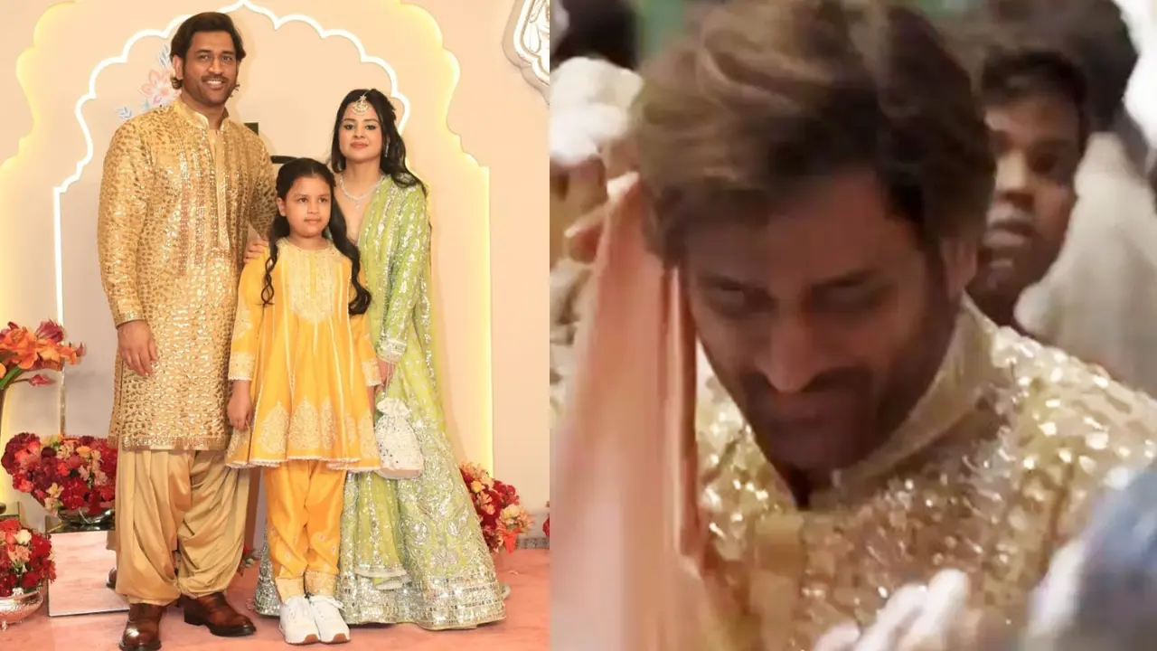 MS Dhoni Dance move in Anant and Radhika Wedding