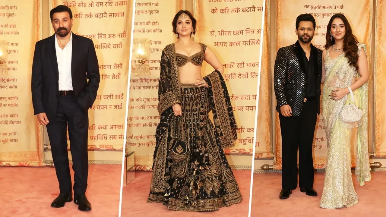 Anant-Radhika Host Wedding Reception: Tamannaah, Rahul Vaidya-Disha Parmar, Sunny Deol Attend Celebs at Ambani's bash