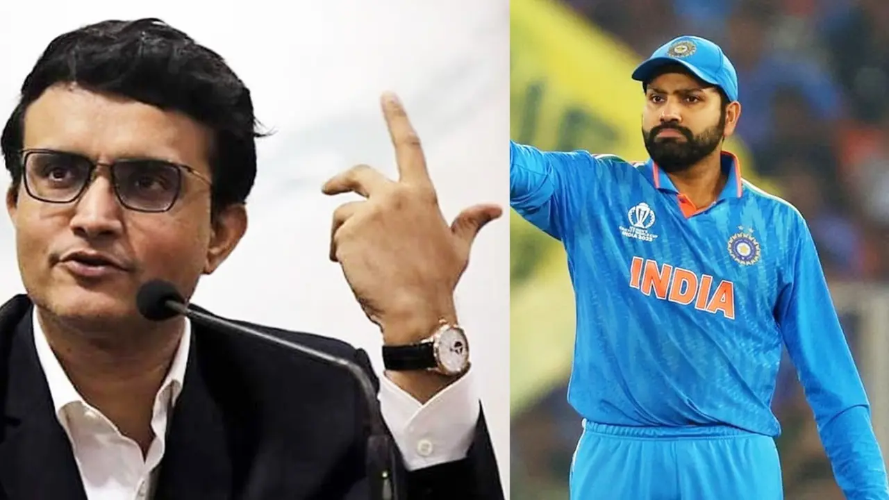 Sourav Ganguly and Rohit Sharma