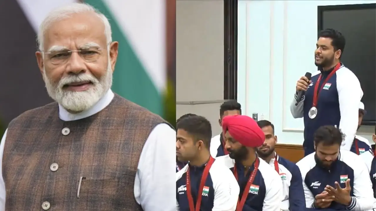 when paralympian yogesh told special meaning of pm in front of narendra modi