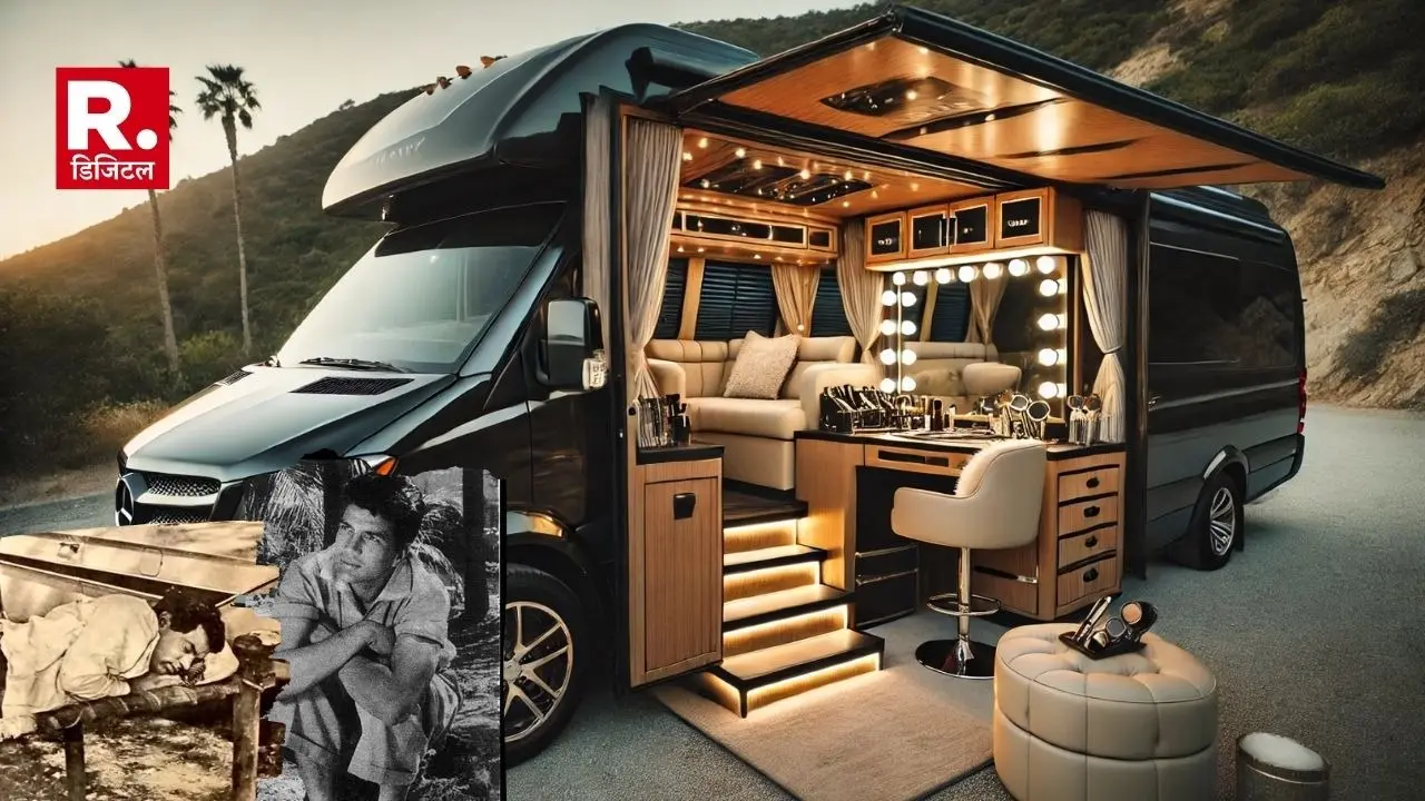 When there was no vanity van on the film set this is how superstar Dharmendra used to relax