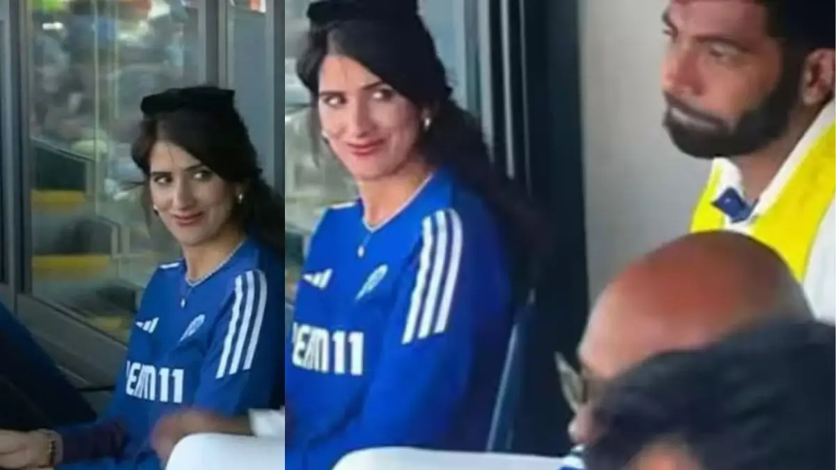 Who is this mystry girl in team india dressing room viral after looking at Bumrah with a side glance