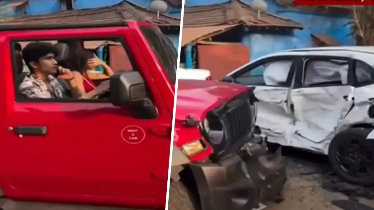 Tourist Killed In Goa Crash, 19-Year-Old Boy Arrested, But Witnesses Say Woman Was Behind Wheel Who Was Behind the Wheel? Mystery Deepens Over Identity of Driver in Fatal Goa Thar Crash