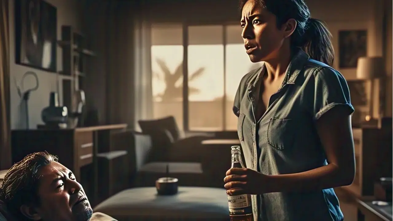 wife-scolded-alcoholic-husband-saurabh-drum