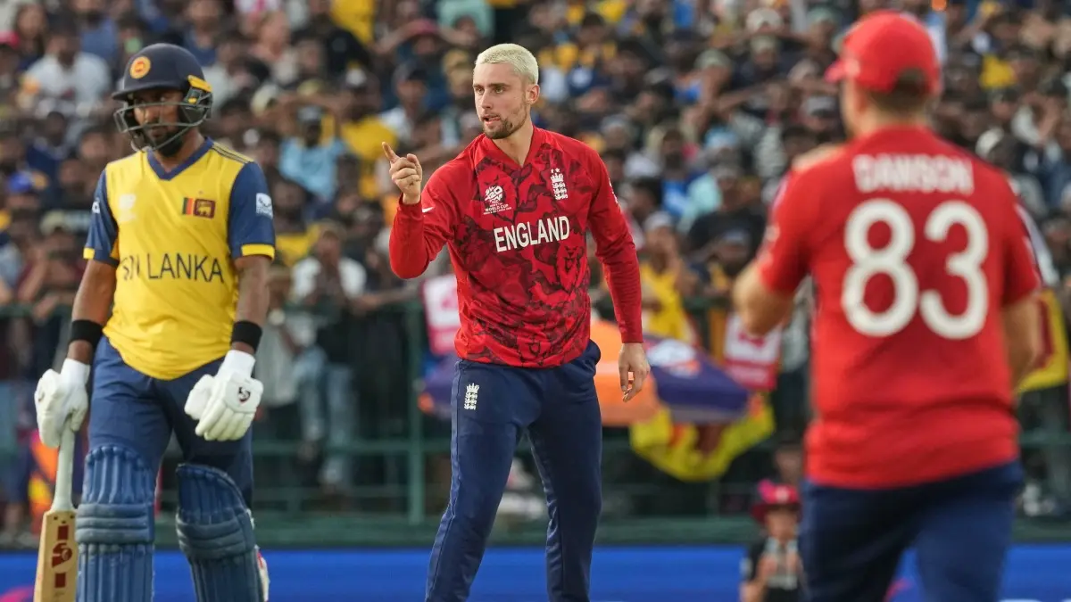 T20 World Cup: Phil Salt And Bowlers Shine As England Thrash Sri Lanka By 51 Runs In Super Eight Clash Will Jacks celebrates a Sri Lankan wicket
