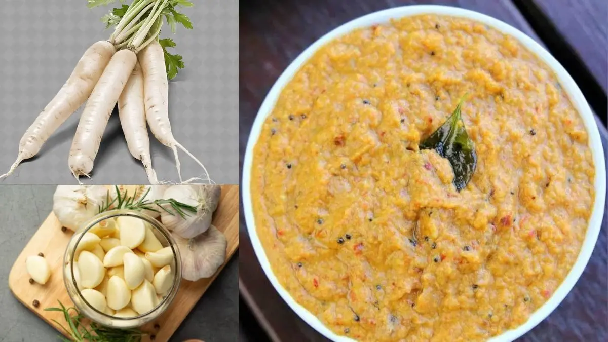 Winter Mooli Lehsun Chutney Recipe