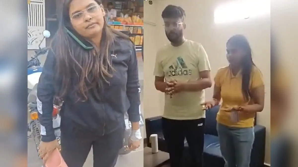 Woman assaulted an auto-rickshaw driver with her chappal.