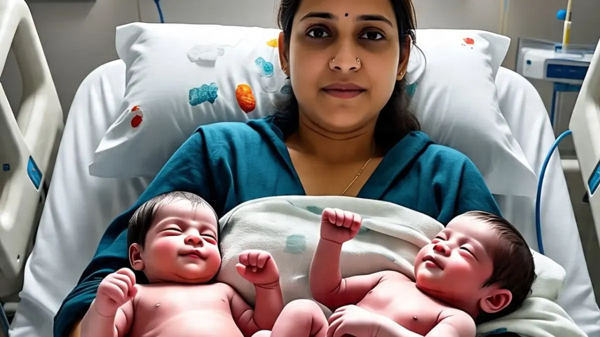 Woman gives birth to four babies