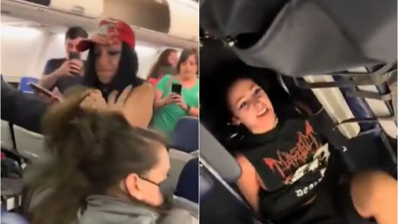 Woman grabs fellow passenger's hair on flight