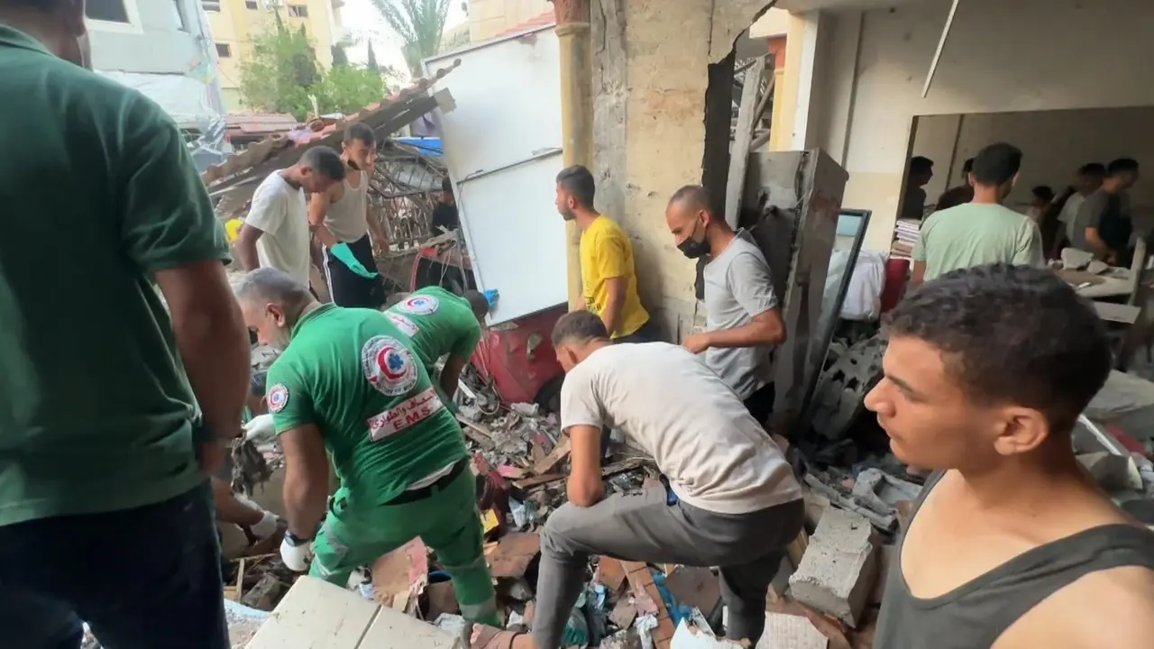 world horrified massive blast in Gaza