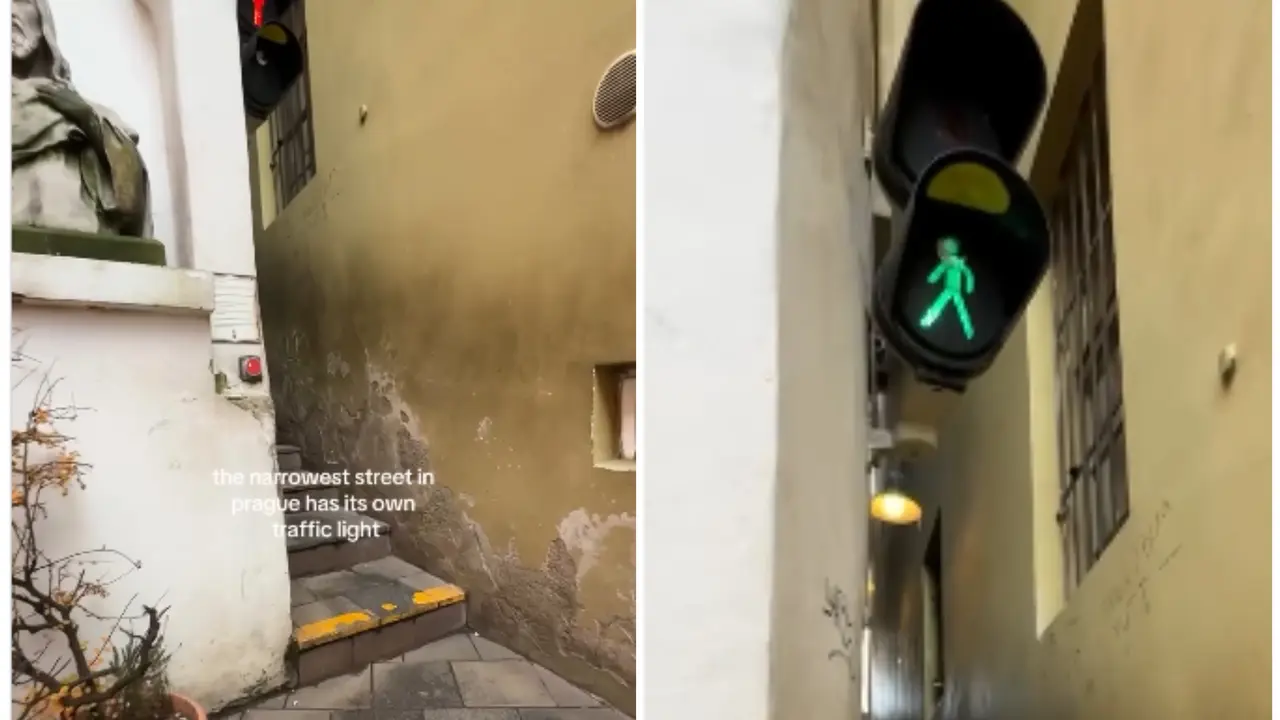 'Unbelievable': Video Of World's 'Narrowest Road' with Traffic Signal Goes Viral | Watch World's 'Narrowest Road'