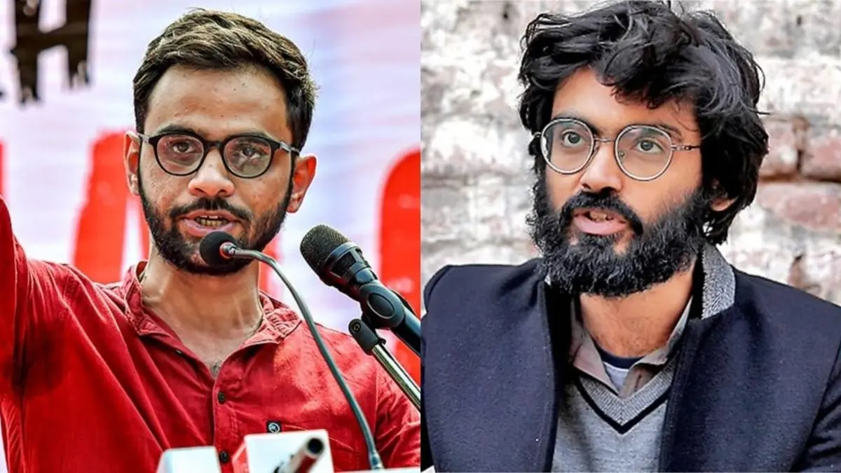 Umar Khalid and Sharjeel Imam. File
