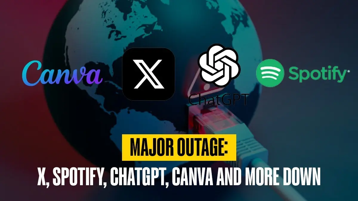 X, Canva, Spotify, Chat, GPT Down