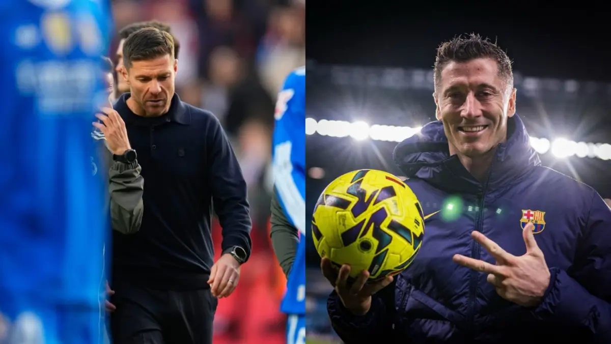 Xabi Alonso and Robert Lewandowski