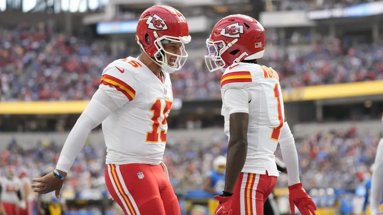 Patrick Mahomes and Travis Kelce help Kansas City Chiefs rally for 17-10 win over LA Chargers Xavier Worthy