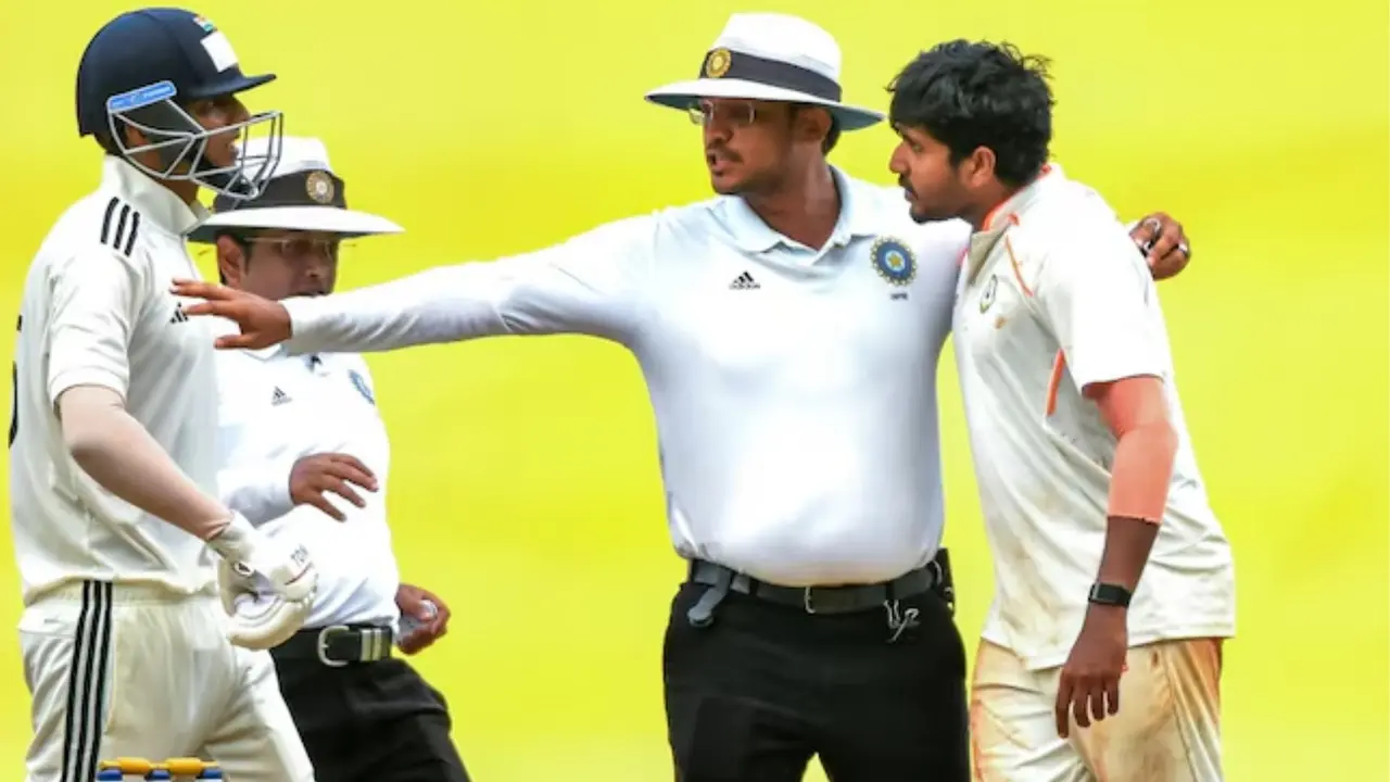 yash dhull and yash thakur fight in irani cup 2025 fans remember virat kohli gautam gambhir incident