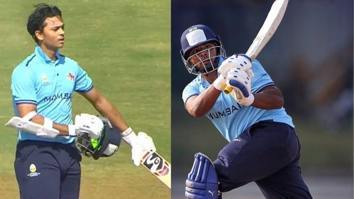 yashasvi jaiswal hundred mumbai vs haryana smat match sarfaraz khan