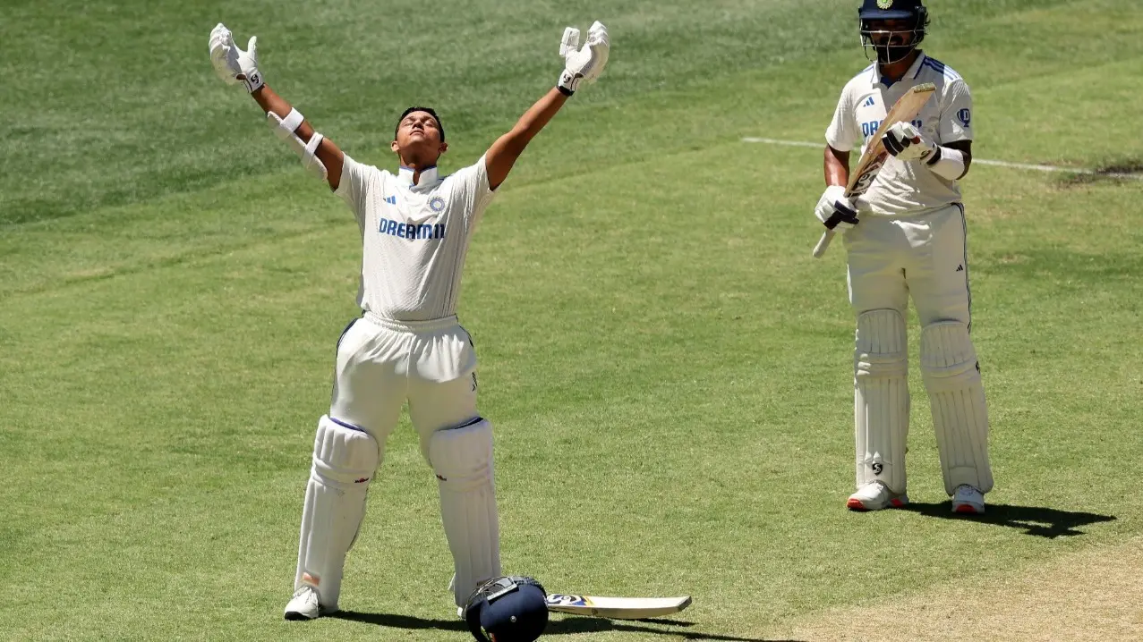 Yashasvi Jaiswal scores 100 vs Australia