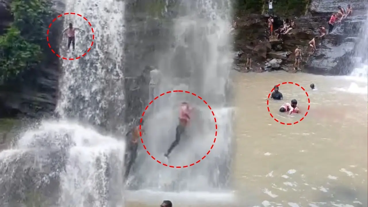 Youth's Tragic Fail While Making Insta Reel At Chhattisgarh's Dhaskund Waterfall