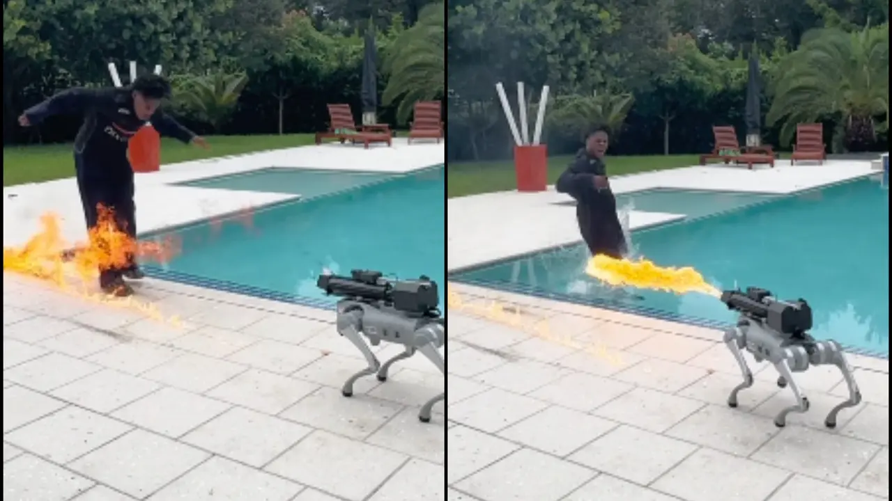 YouTuber IShowSpeed Reviews $100,000 Robot Dog from China, and Things Get Heated—Literally!