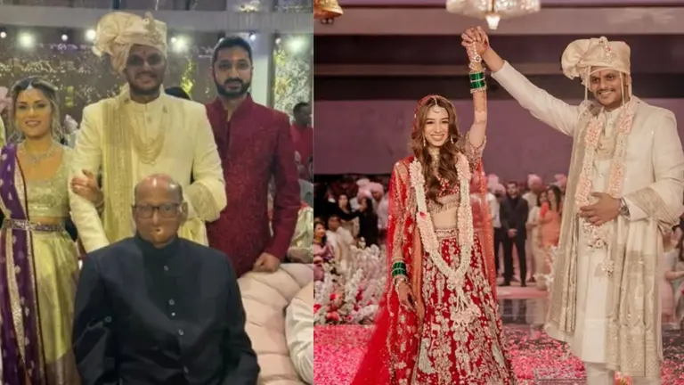कौन हैं पवार खानदान की नई नवेली बहू तनिष्का कुलकर्णी? शरद पवार के पोते योगेंद्र पवार से रचाई शादी, PHOTOS छाईं Yugendra Pawar- Tanishka Kulkarni marriage