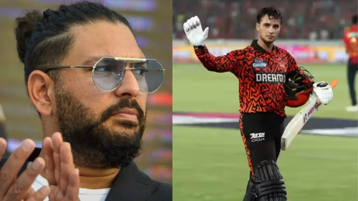 Yuvraj singh reaction on abhishek sharma century amazed by two singles as sunrisers Hyderabad beat Punjab kings