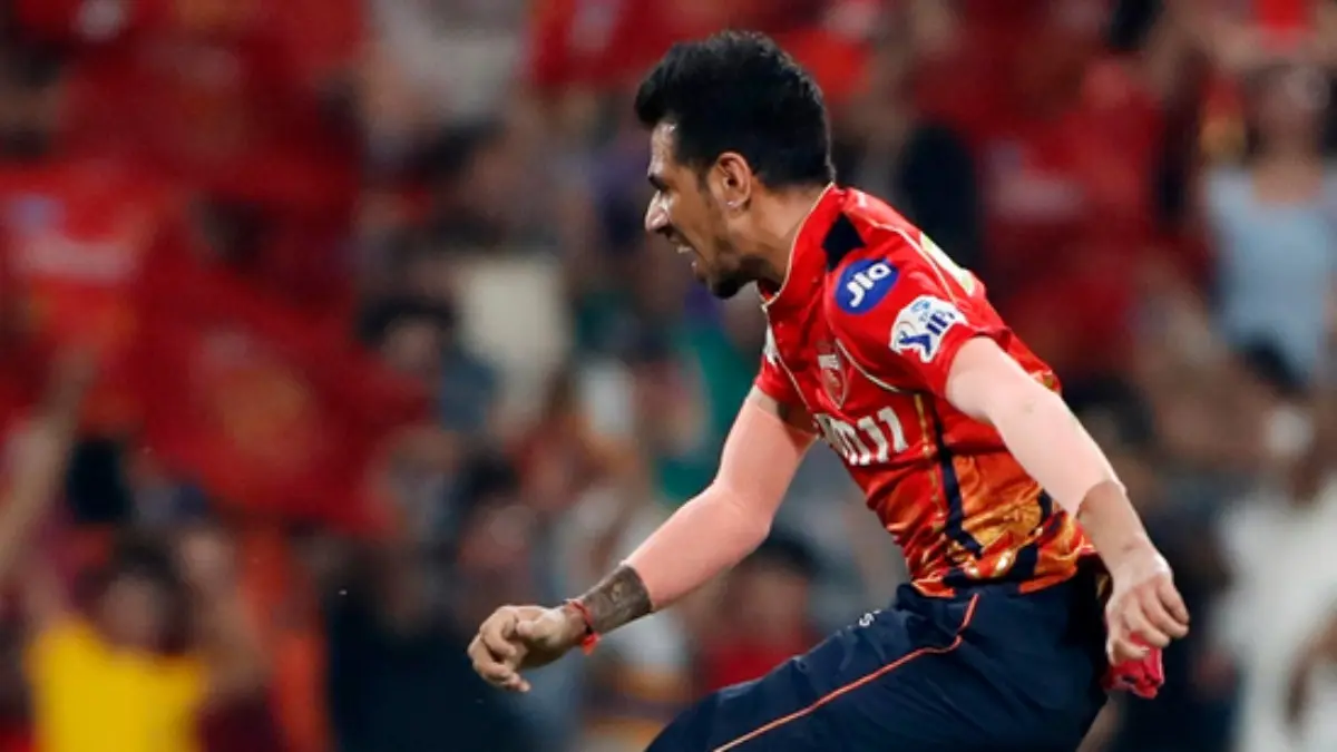 Yuzvendra Chahal Celebrates a Wicket