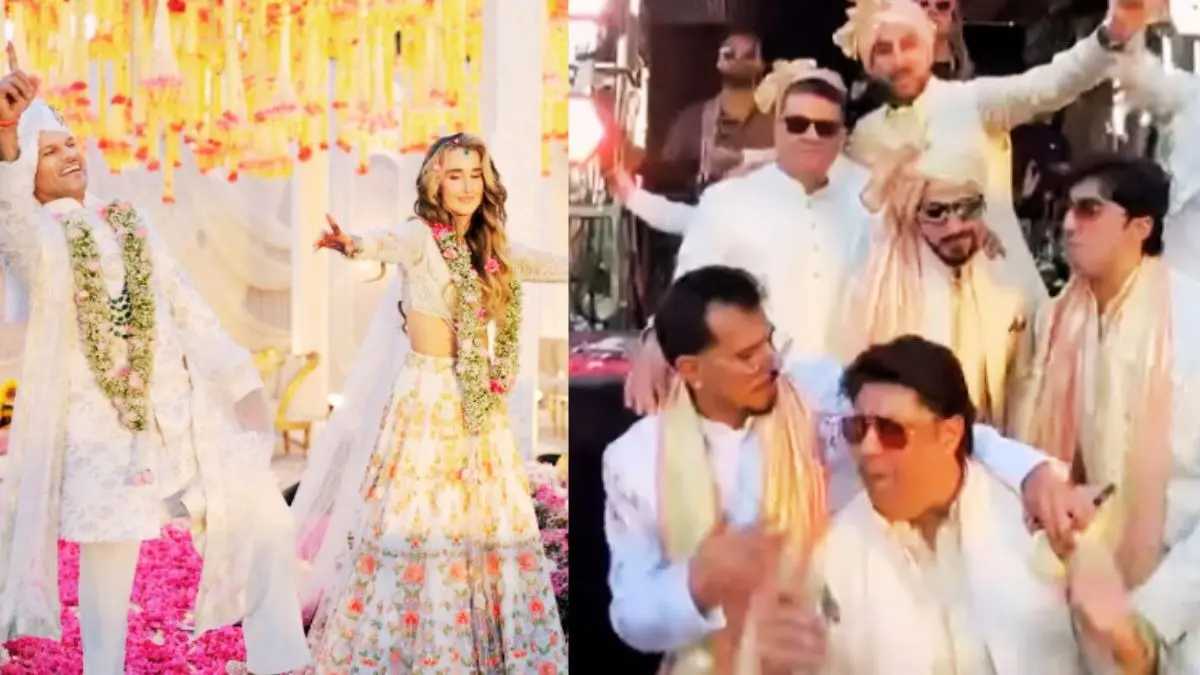 'मेरे यार की शादी है...', दोस्त शिखर की बारात में दिल खोलकर झूमे युजवेंद्र चहल, बेफिक्र अंदाज ने लूट ली महफिल- VIDEO Yuzvendra Chahal dance in Shikhar Dhawan wedding